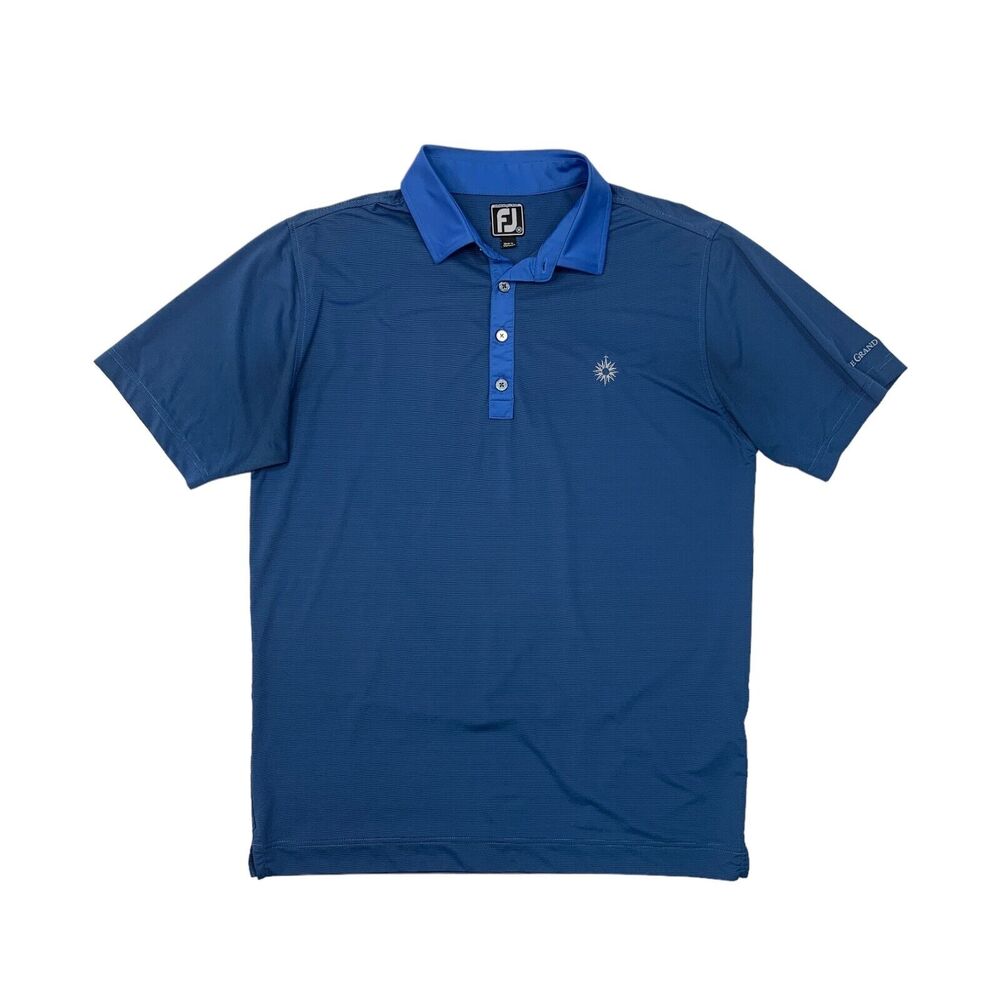 FootJoy Polo Shirt Mens M Medium Cadet Athletic Fit Collared Side Vent Hem FJ